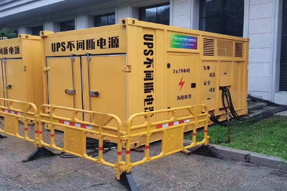 三道镇发电机租赁施工现场